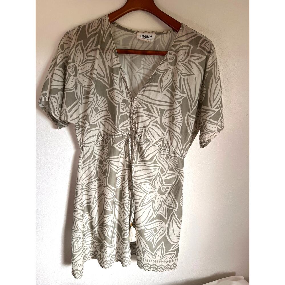 Omika Pia Mini Kaftan Anthropologie 100% Cotton One Size